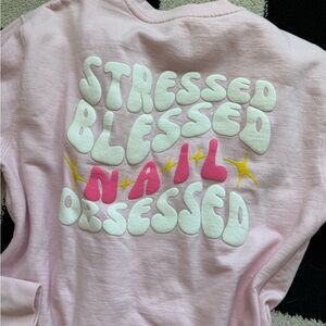 Cute Essie Pink Graphic Women's crewneck